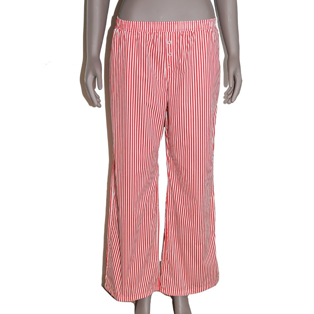 Striped Cotton‎ Pajama Pants Lightweight Lounge Wear Relaxed Sleepwear Nightwear